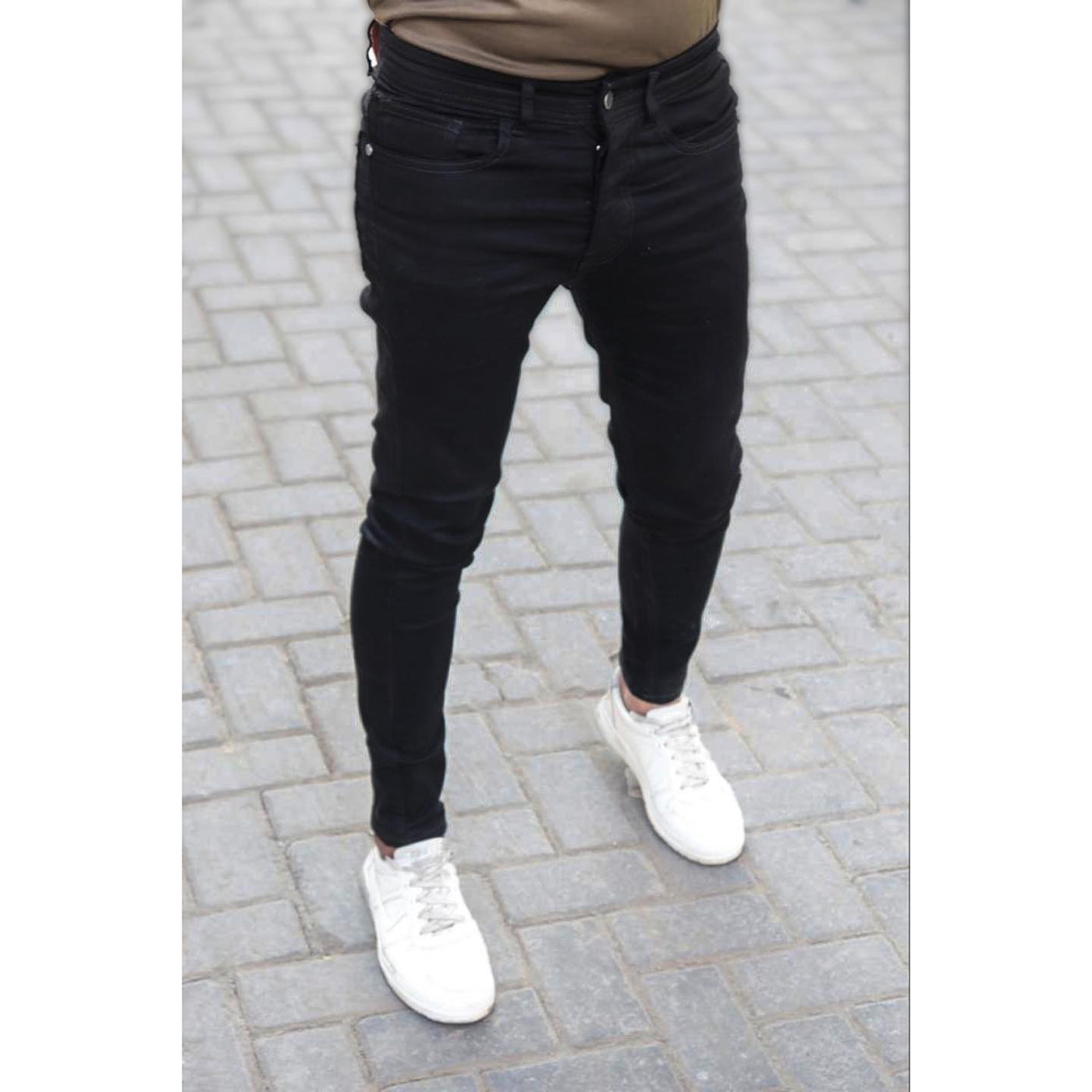 Ankle-Fit Stretchable Jeans (Black) ( No Need of Alteration )