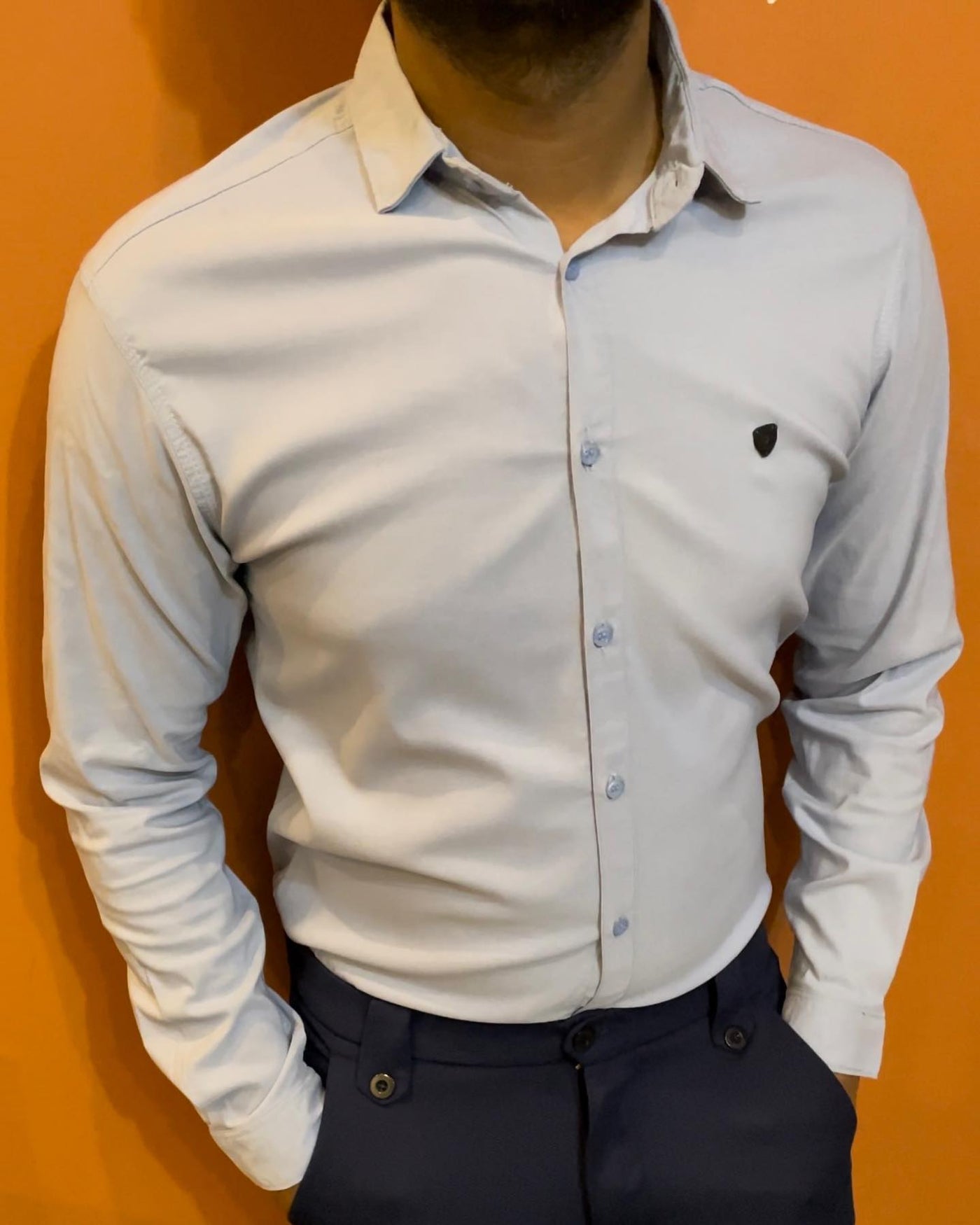 Slim fit stretchable shirt (WHITE)