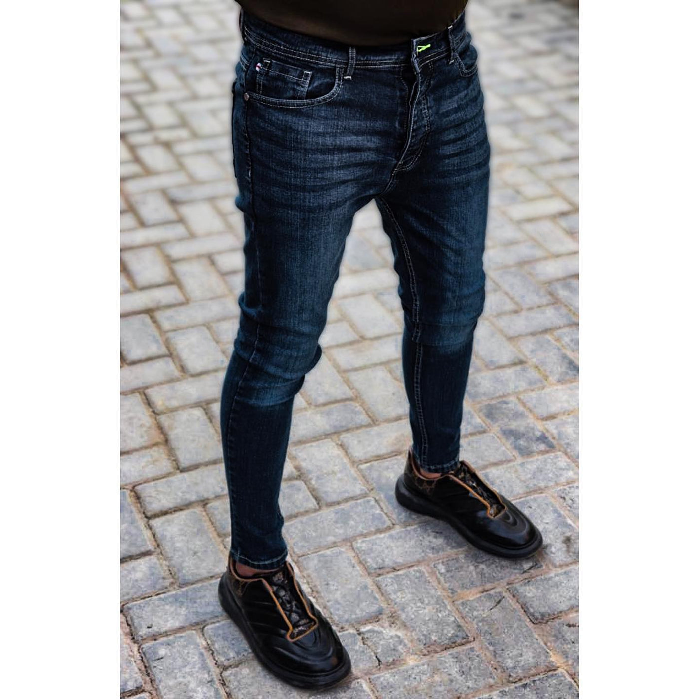 Ankle-Fit Stretchable Jeans (Dark Blue) ( No Need of Alteration )